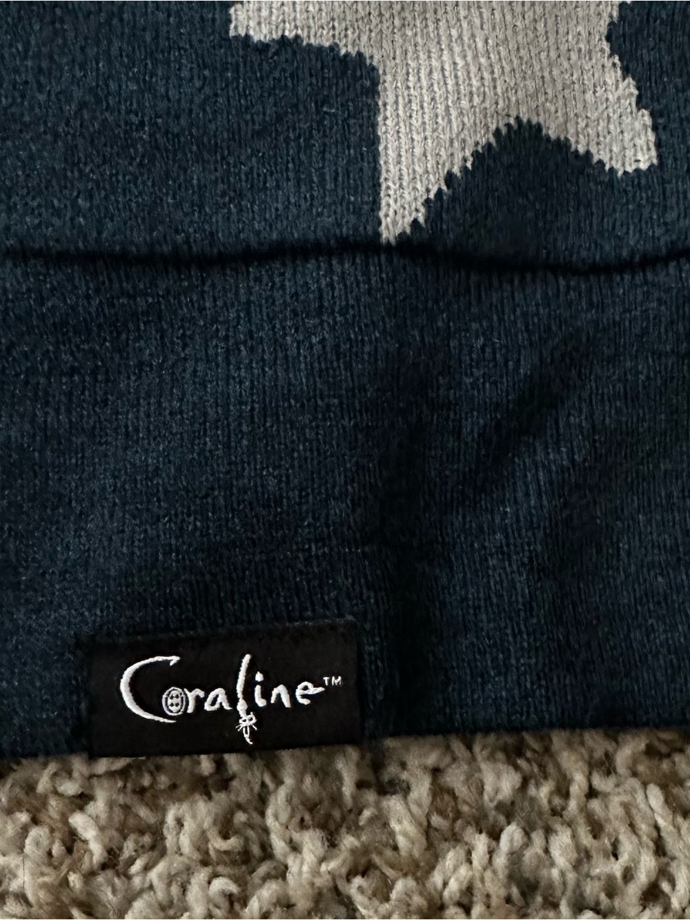 Coraline Blue & Silver Stars Girls Cardigan Size Small - Picture 4 of 6